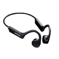 lenovo x4 bone conduction headphones bluetooth wireless sports earphone ip56 headset stereo hands free with microphone