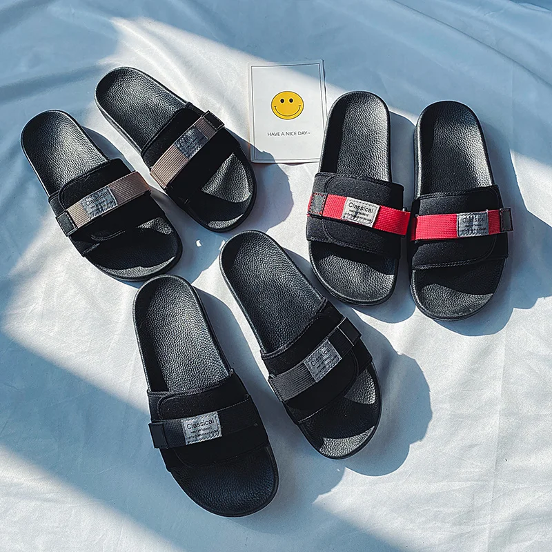 

CYYTL Summer Men's Fashion Slippers Casual Style Flat Open Toe Flip Flops Outdoor Beach Sandals Male Comfortable Home Shoes