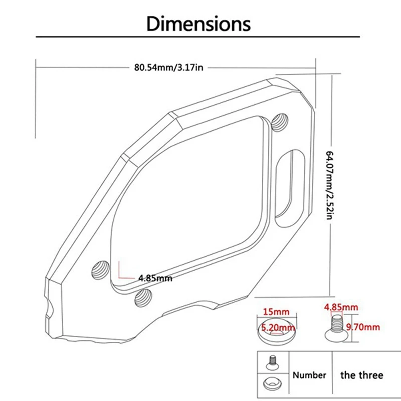 Motorcycle Kickstand Plate Support Pad Side Stand Cover Enlarger Pate for BMW- F800GS F800 F 800 GS 2008-2015 |