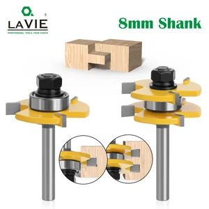 Фреза для контурной обработки дерева, 2 шт., 8 мм, MC02002