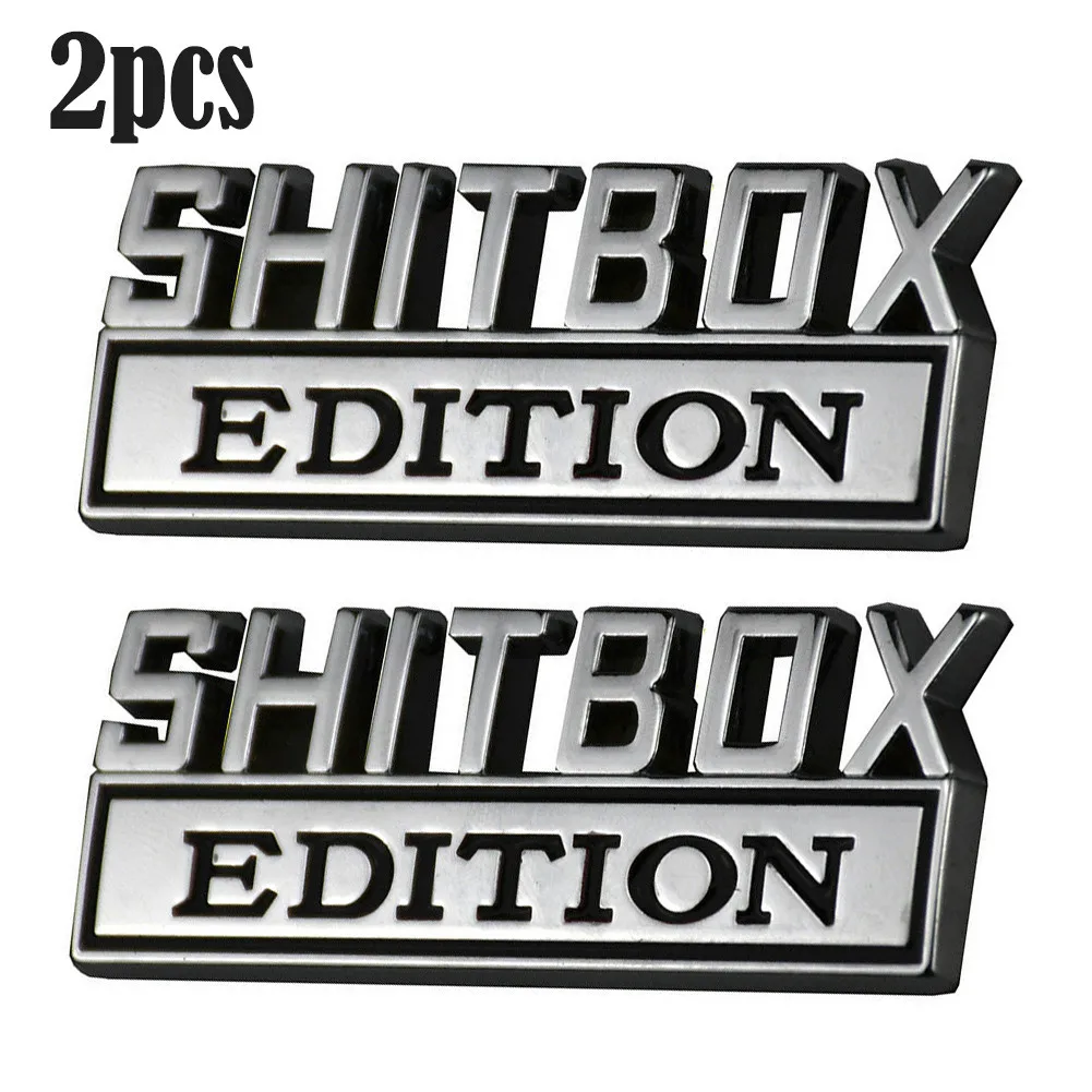 

Universal Car Sticker 80x30mm Acccessory Alloy Replacement SHITBOX EDITION