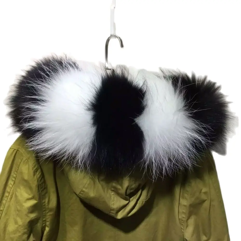 Желтая парка с белым и черным воротником из меха енота модная одежда для мужчин