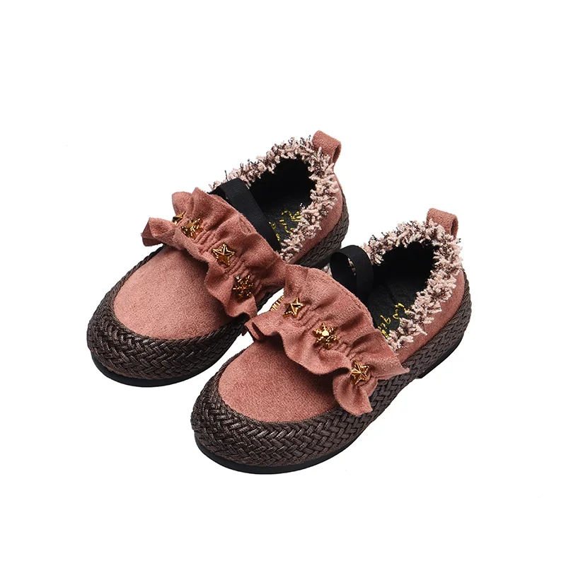

Демисезонная Нескользящая повседневная обувь на плоской подошве для маленьких девочек, дизайнерские кроссовки со звездами, мягкая подошва...