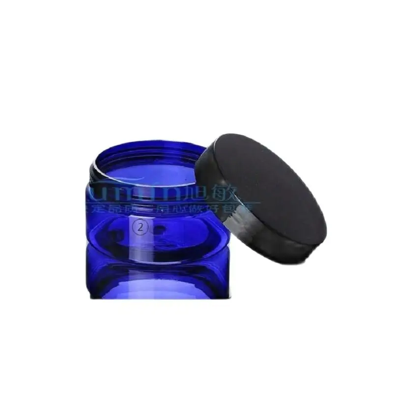 Бесплатная доставка: 100 г синяя ПЭТ бутылка с великолепной черная крышка из