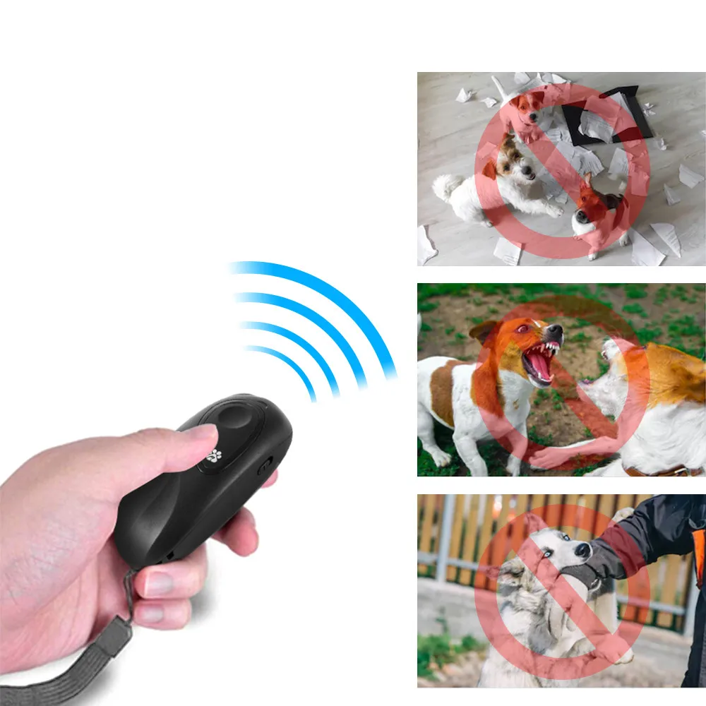 

Portable Ultrasonic Pet Dog Repeller Anti Barking Stop Bark Training Device Dog Stop Barking Train Control Trainer