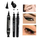 Подводка для глаз 2 в 1, подводка для глаз, ручка, луна, сердце, цветок, Водостойкая Подводка для глаз, быстрая сушка, искусственный макияж TSLM1