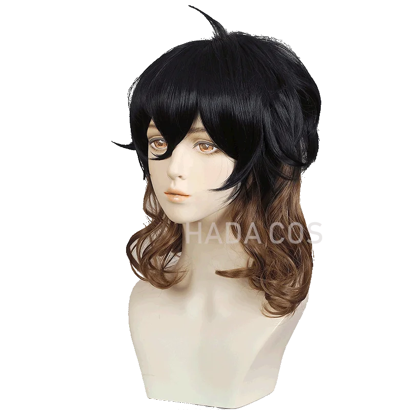 Парик для косплея Кувана Маки из аниме синий период черный и коричневый цвет