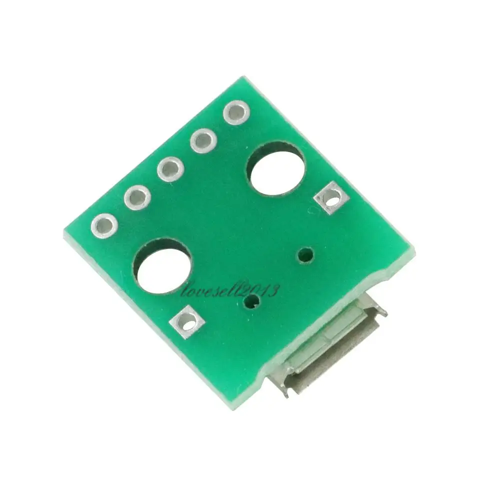 10 шт потребительских упаковок для микро USB для погружения в комплект поставки входит адаптер зарядная Модульная плата Панель Женский 5-контактный разъем Pinboard 2,54 мм Micro USB печатной платы