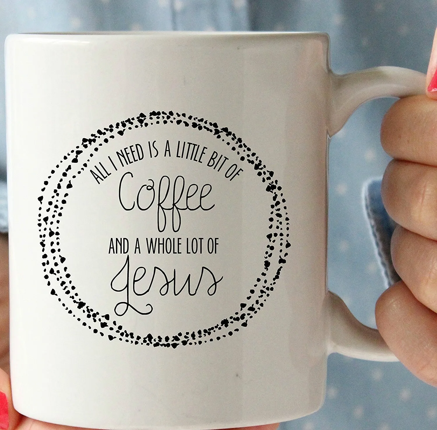 Кофейная кружка 11 унций белая Новинка мне нужно немного кофе и много Иисуса