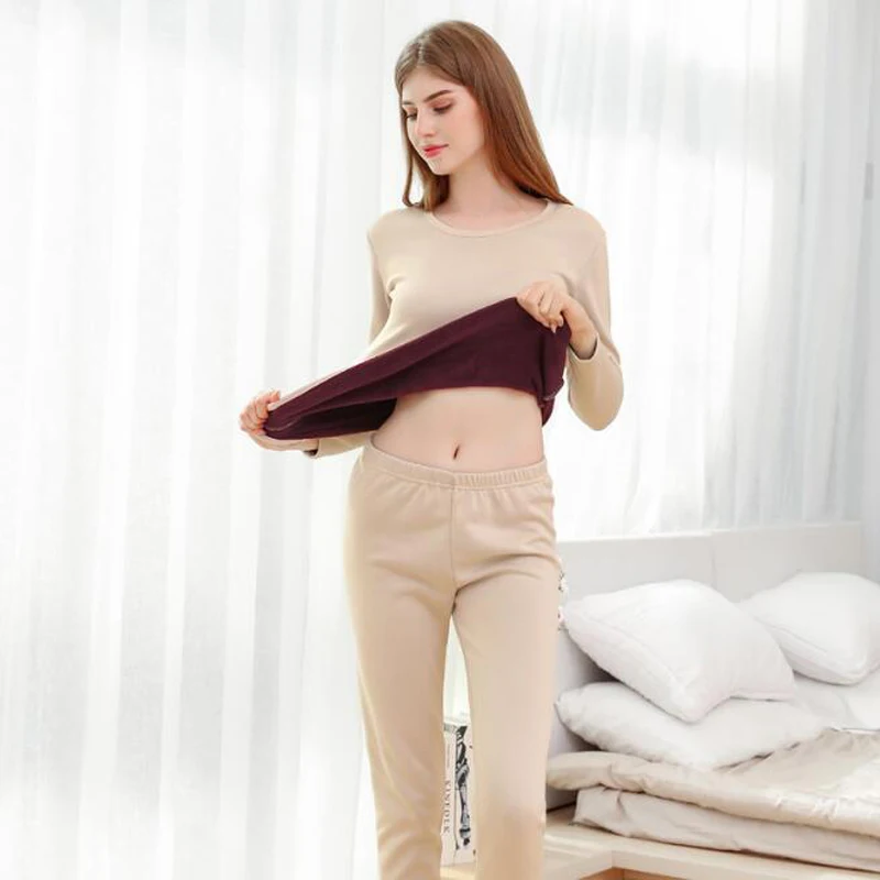 New Arrival Thick Velvet Warm Thermal Underwear Set Long Johns For Male Female Clothing Men Woman Winter Suit Wear | Женская одежда
