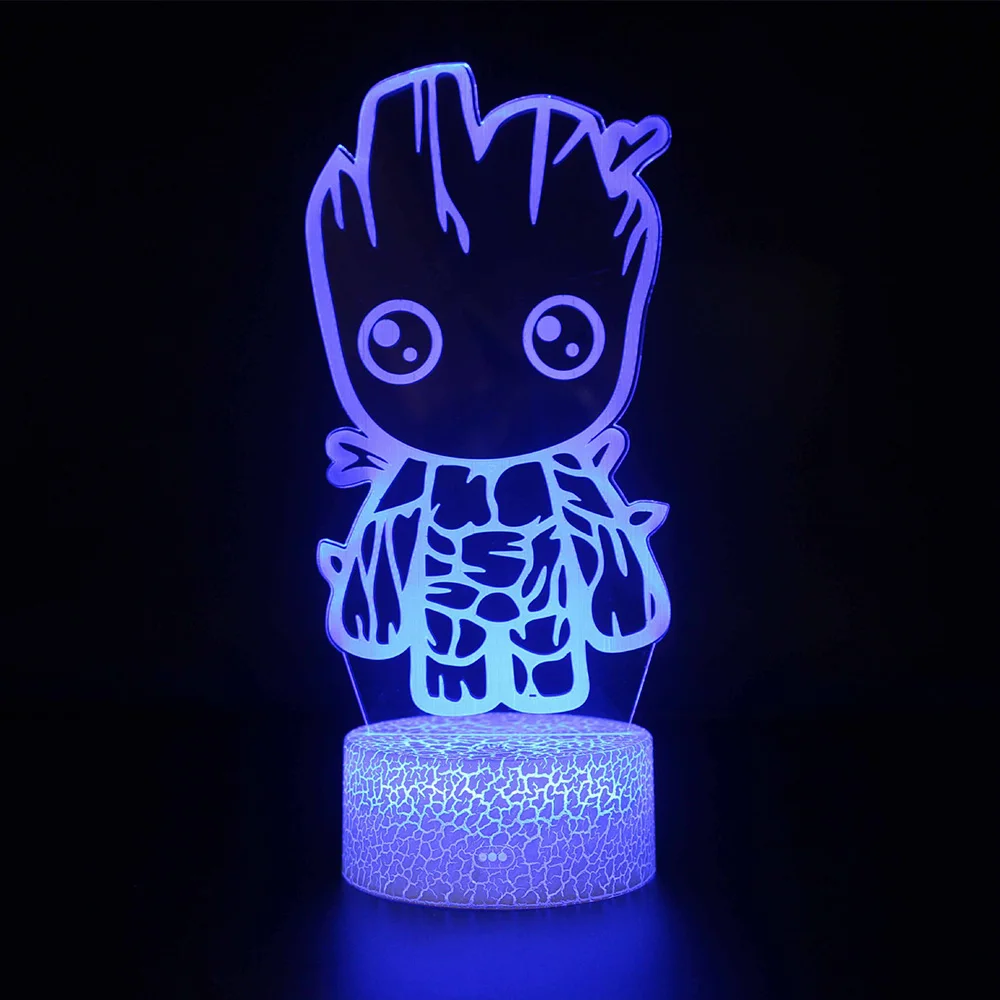 

3D Night Light Colorful Touch Remote Control Creative Gift Lamp