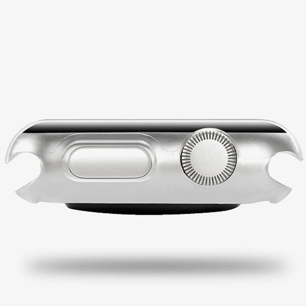

Transparent Watch Case Hot Curved Surface Full Plastic Tempered Film TPU Screen Protector Cover Case For Apple Watch