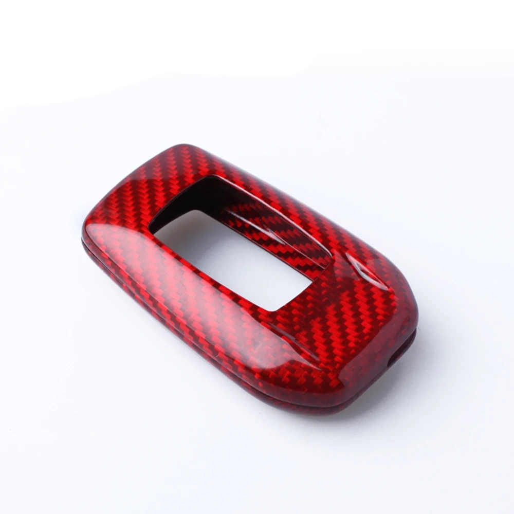 

Remote Smart Key Fob Case Cover For TOYOTA ALPHARD RAV4 HILUX Carbon Fiber Car Auto Red Keychain Keyless Cap Trim Shell Casing