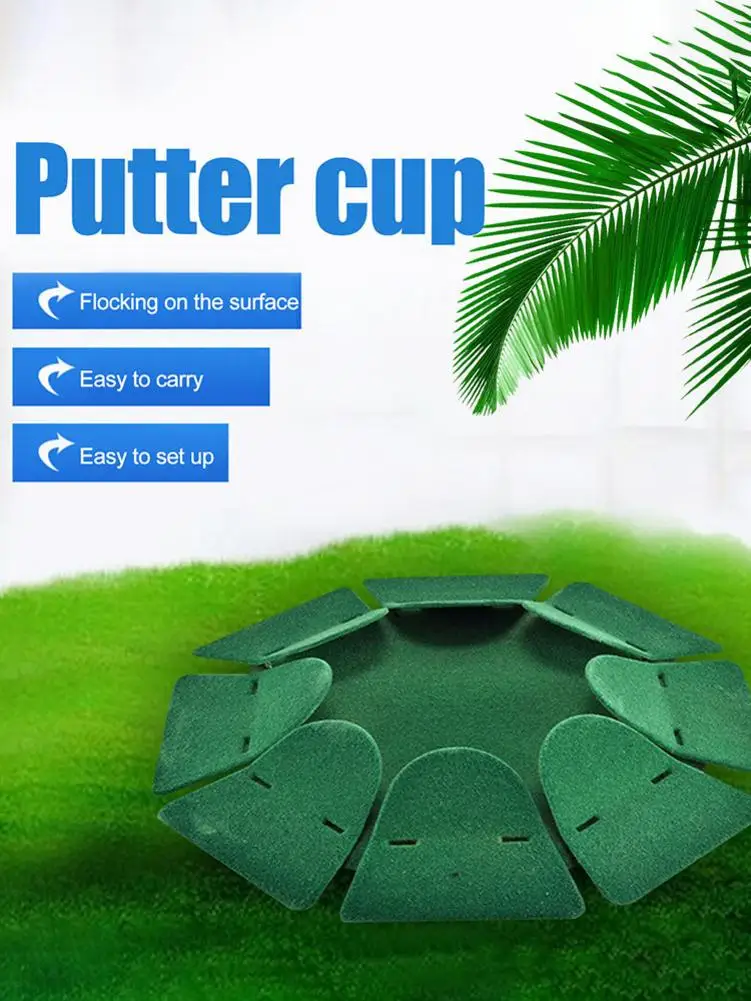 

1pc Outdoor Sport Tool Golf All-Direction Putting Cup with Hole and Flag All-Direction Putter Training Aid Practice Hole Indoor
