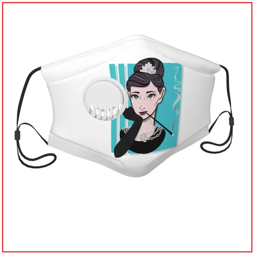 

AUDREY IN BLUE Kids Men Women Face Mask Adjustable Breathing Snorkel Designs Masks for Germ Protection Facemasks for Virus