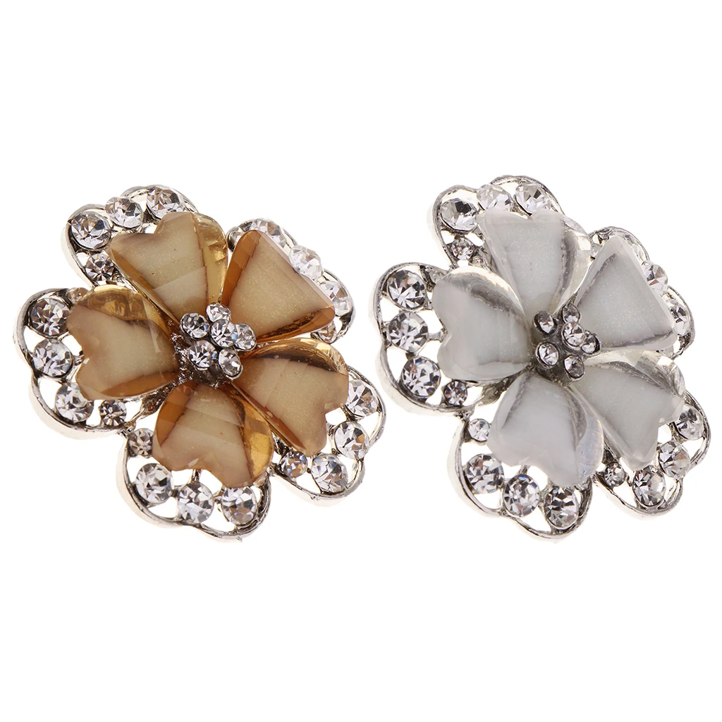 Цветочная швейная кнопка из сплава горного хрусталя декоративная для шитья