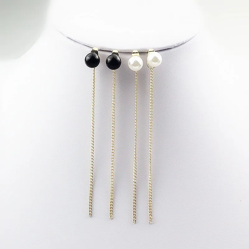 

2021 New Special Offer Oorbellen Tassel Earrings Korean Fashion Elegant Simple Long Thread Tassel Women's Earrings And Pearl
