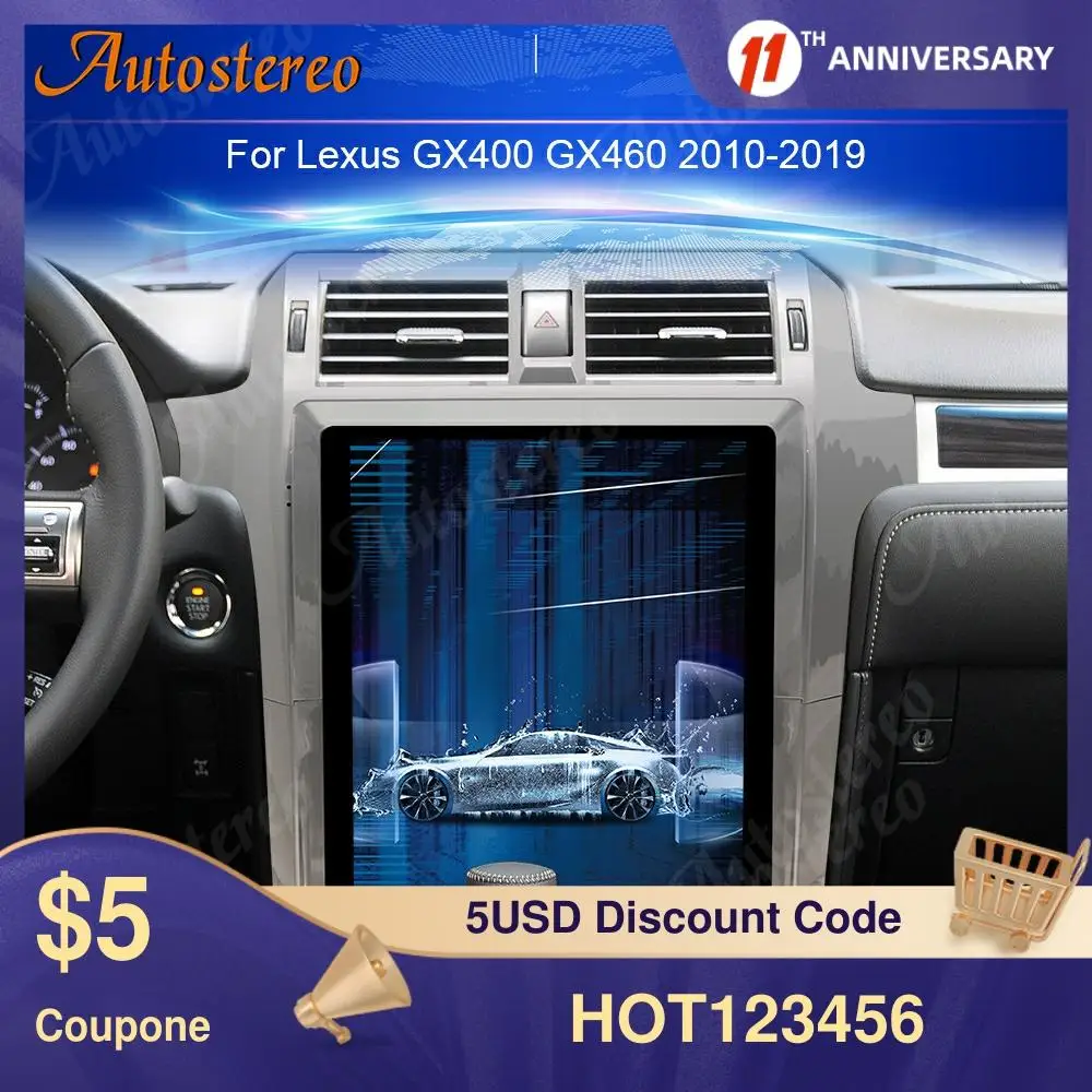 Автомобильный мультимедийный плеер Android 9 6 ядер GPS-навигация для Lexus GX46 2010-2016