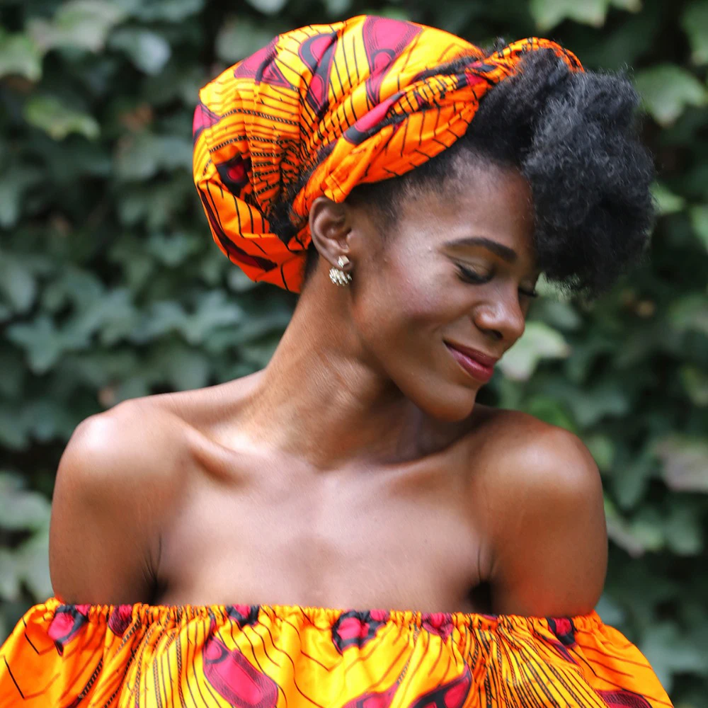 

African Headwrap wax print cotton for Women ankara Fabric africanTraditional Headtie Scarf african Turban 72"x22"