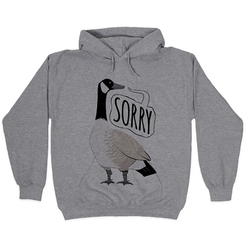 Футболка с изображением канадской гусины извините канадский юмор Квик хонк