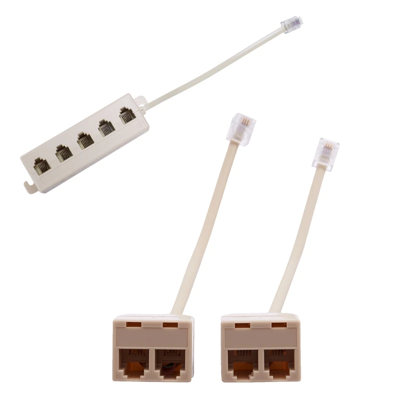 RJ11 6P4C штекер до 5 Порты 6P2C переходник с внутренней резьбой 2 предмета мужчина к 2X