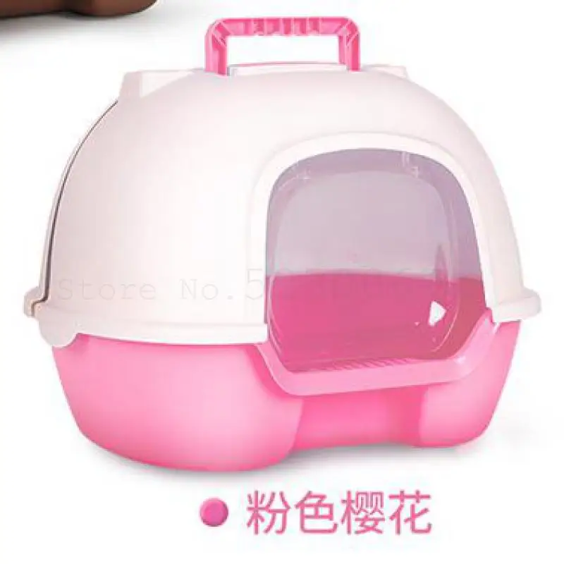 Полностью закрытый очень большой контейнер для песка кошек против брызг и запаха