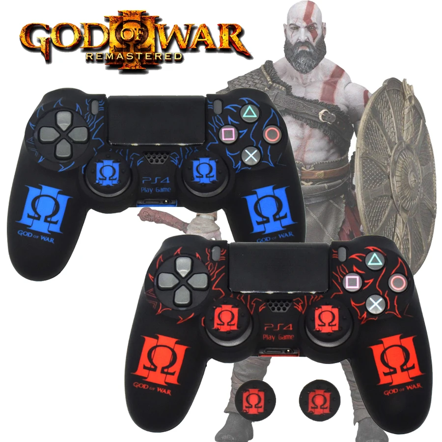 Силиконовый чехол для беспроводного контроллера PS4/Slim/Pro защитный и 2 крышки Sony Play