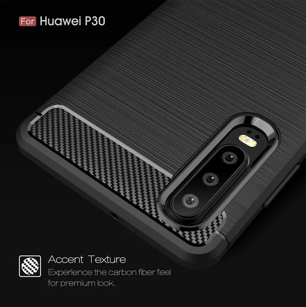 Для Huawei P30 Lite чехол из углеродного волокна противоударный чехол для телефона для Huawei P 30 Lite P30 Pro Чехол полная защита бампер