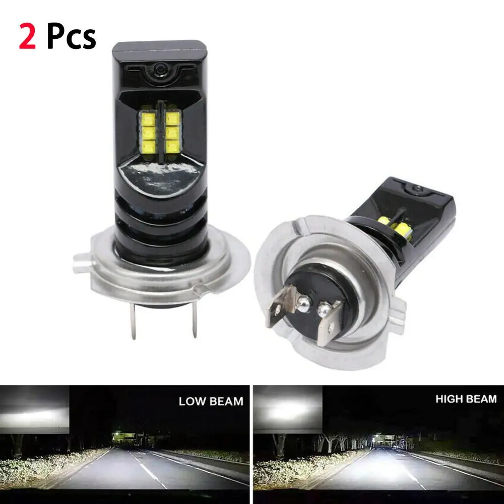 

2pcs 6000K 55W Waterproof White H7 LED Bulb Canbus Car Headlight Fog Light Lamp