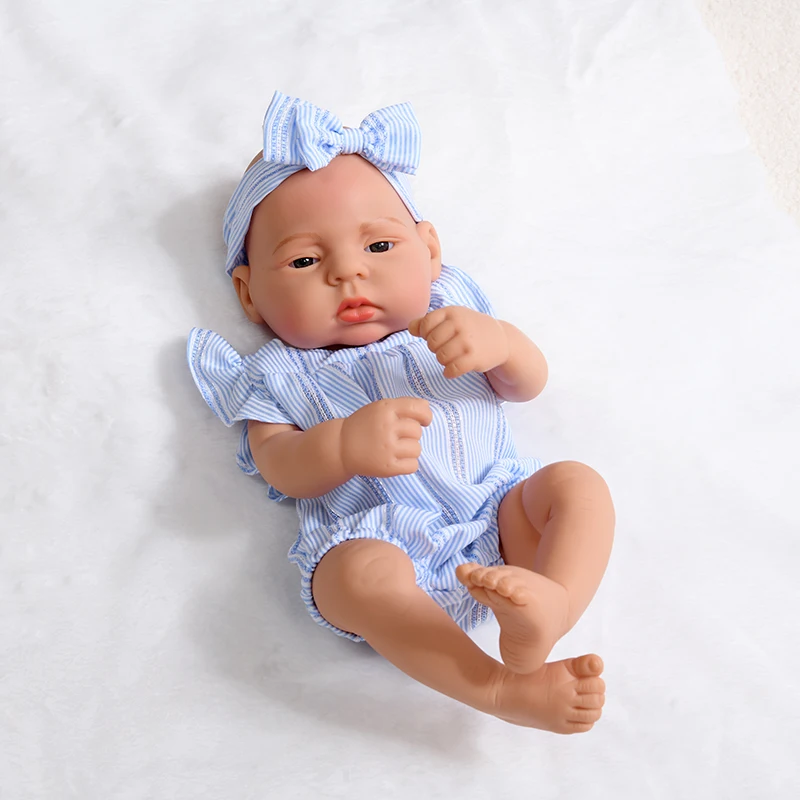 45 см куклы Bebe Reborn силиконовые для девочек реалистичные всего тела милые игрушки