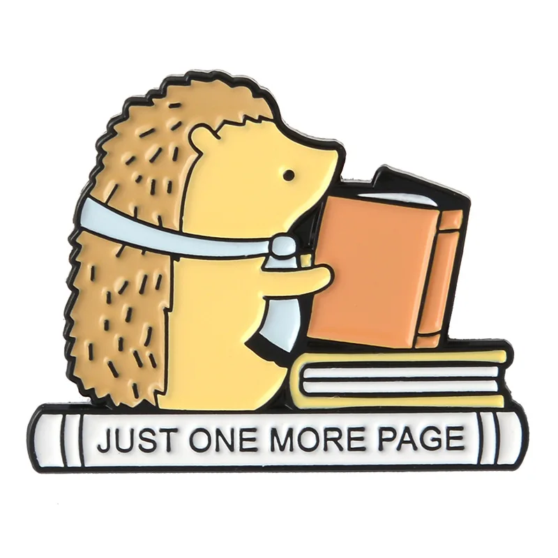 Жесткая эмалированная брошь-значок на лацкан с изображением Ежика - купить по