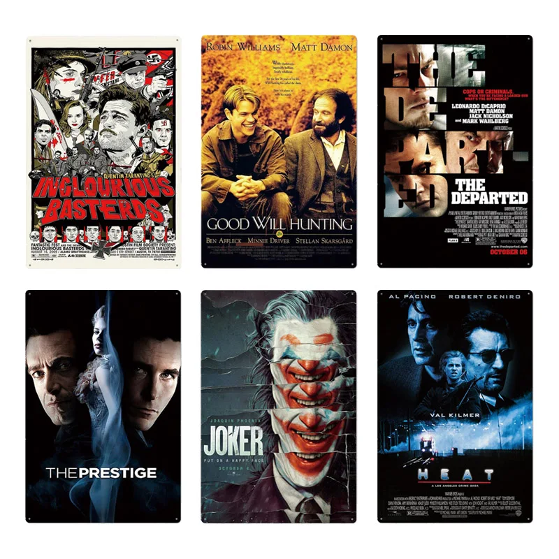 

Famous Movie Metal Poster Metal Cinema Tin Sign Plates Wall Decor For Bar Pub Club Man Cave Plaque Metal Vintage Iron Painting