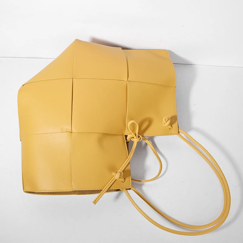 Шнурок большая корзина мягкая кожаная сумка роскошная дизайнерская женская