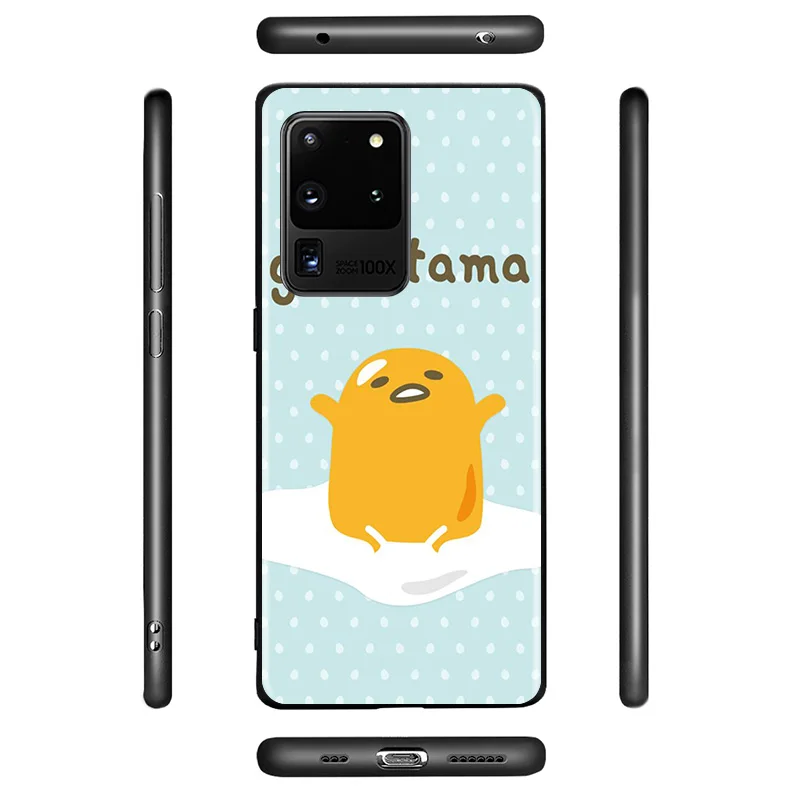 

Lovely Lazy Egg Black Cover For Samsung S20 Plus A91 A81 A71 A51 A41 A31 A21 A21S A11 A01 Ultra 5G Phone Case
