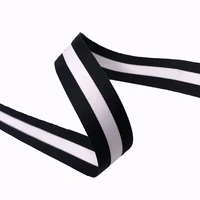 10mm 15mm 25mm 30mm wide webbing 3yards black white striped polyester webbing twill yarn for the sewing belt bag handle deco