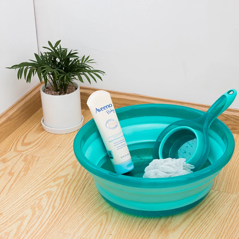 Пластиковые складные водяные ложки Портативные Выдвижные ведра для умывальника