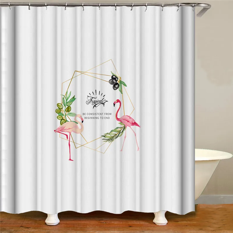 Мужская и женская пара узор душевая занавеска в комплекте полиэстер