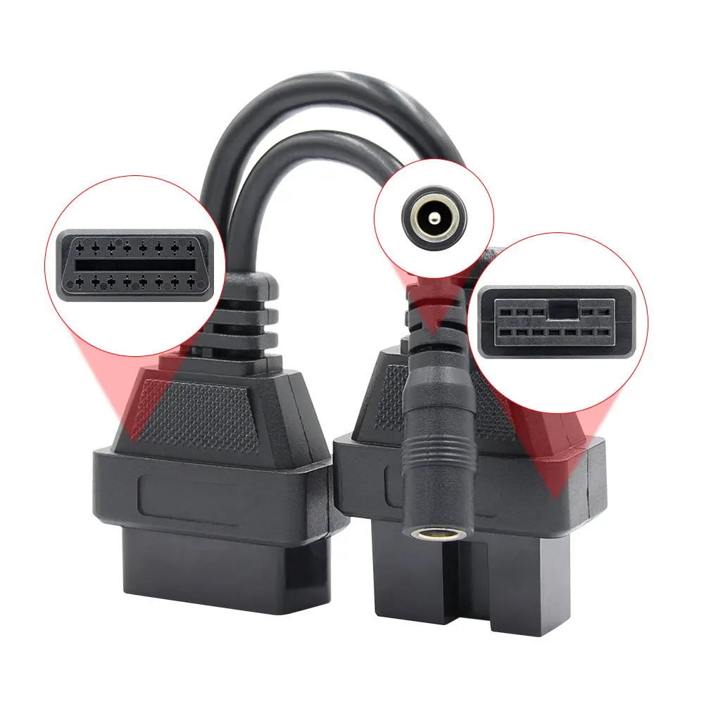 Для G-M 12PIN для Opel для Honda Для KIA для Mazda для Nissan для Mitsubishi OBD2 Диагностический адаптер OBD разъем OBDII сканер