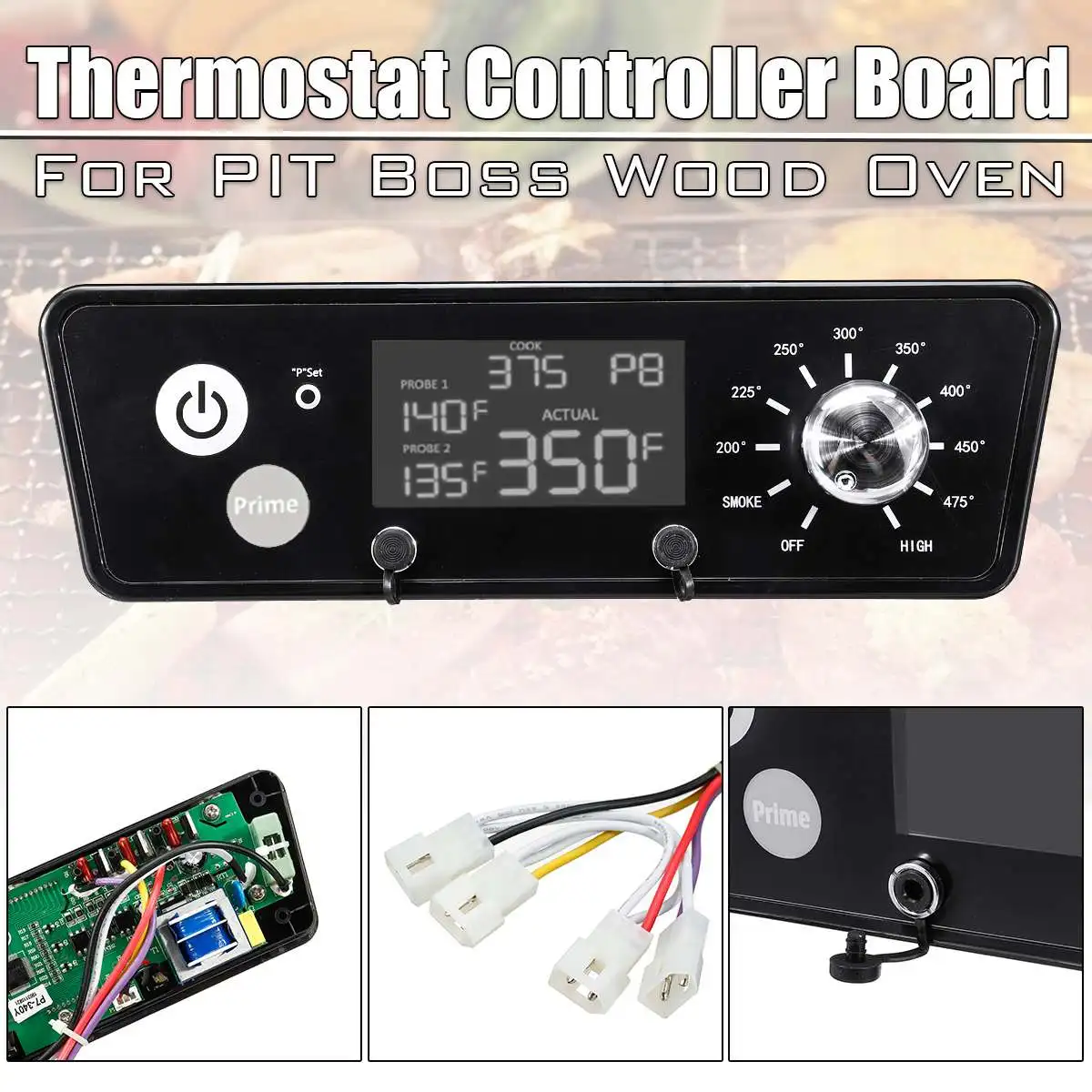 AC 120V Цифровой термостат Доска Обновление температуры сменный контроллер для гриль с выпуклостями Кухня барбекю принадлежности для приготовления пищи