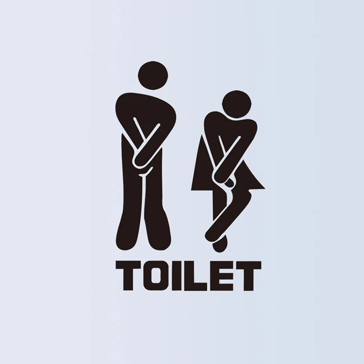 

Removable Toilet Wall Stickers Man Woman Washroom Toilet Sign Wc Sticker Diy Decor Vinyl Wall Stickers Toilet Door Decal