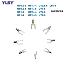 10050 шт в наборе, неизолированные вилка Terminales Электрический голая обжимная Клемма UT0.5-3  UT6-8 Кабельный разъем 0,5  6mm2 22-10AWG