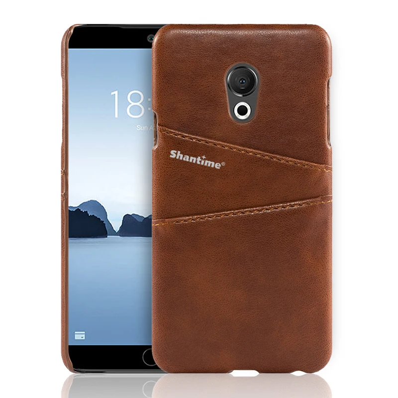 BROWN Обложка на заднюю панель из искусственной кожи для Meizu M15 Lite M15 чехол для Meizu M6S Pro 6 Pro 6 Plus M2 Note M3 Note чехол для телефона с отделениями для визиток - Цвет: BROWN
