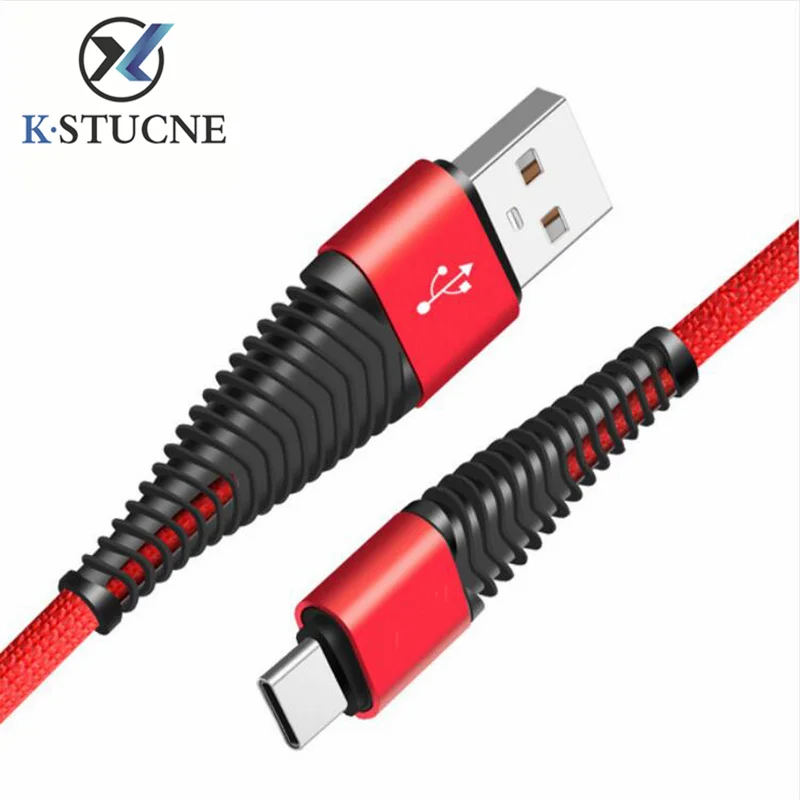 Кабель USB type-C для samsung S9 S8, кабель для быстрой зарядки для huawei P20 30, Xiaomi 8, 9, Redmi Note 4, 5, usb-кабель для зарядного устройства, кабели для передачи данных - Цвет: Red For Type C