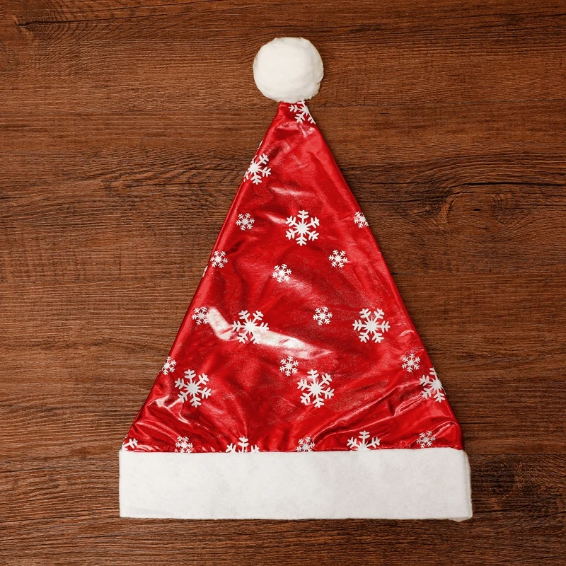 Рождественская шляпа расшитая блестками для детей и взрослых Золотая Снежинка