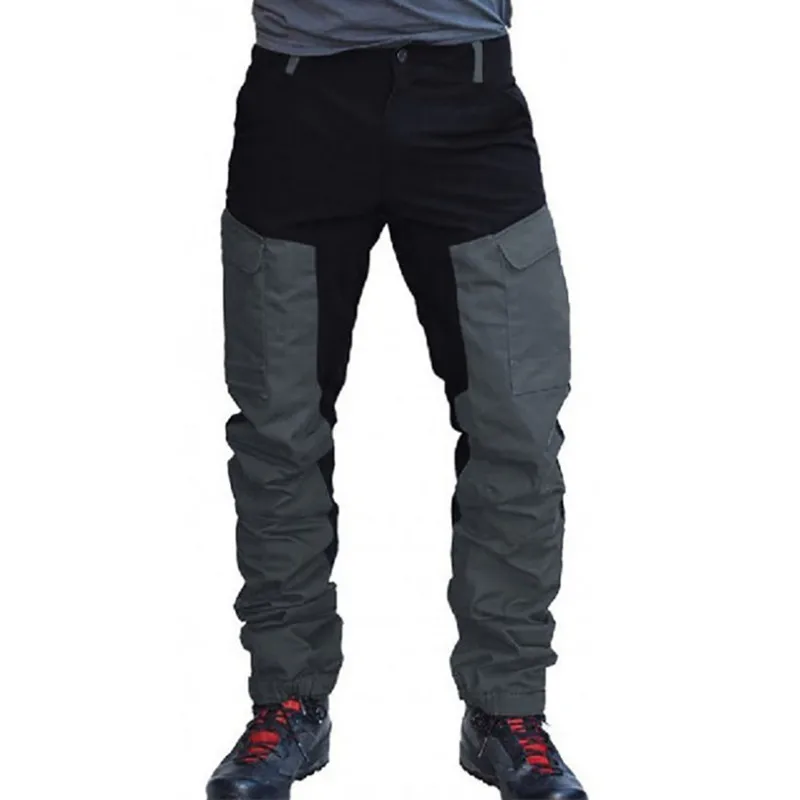 Брюки мужские длинные на молнии модные облегающие брюки-карго с множеством