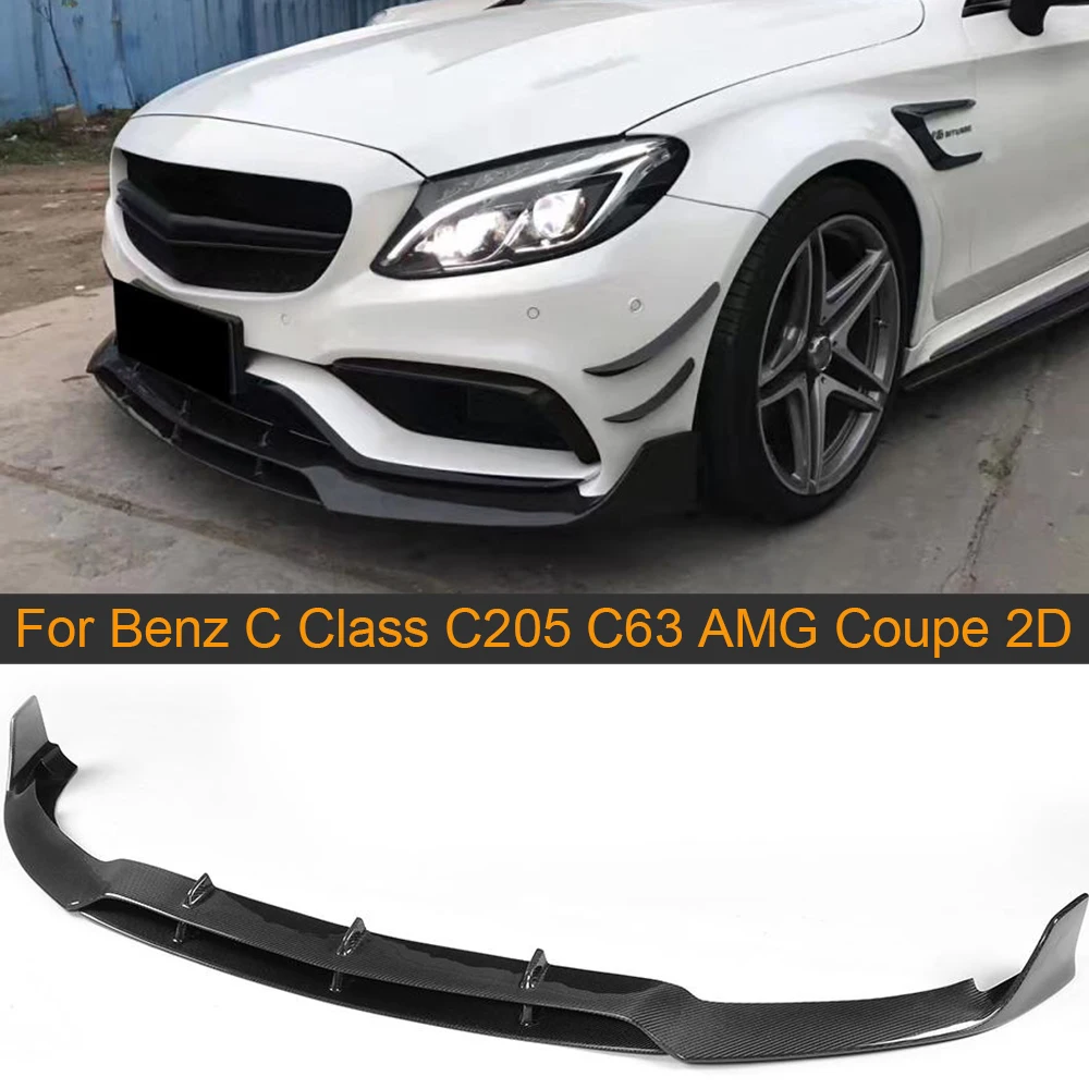 Углеродное волокно передний бампер для автомобиля Спойлер Mercedes Benz C Class C205 C63 AMG Coupe