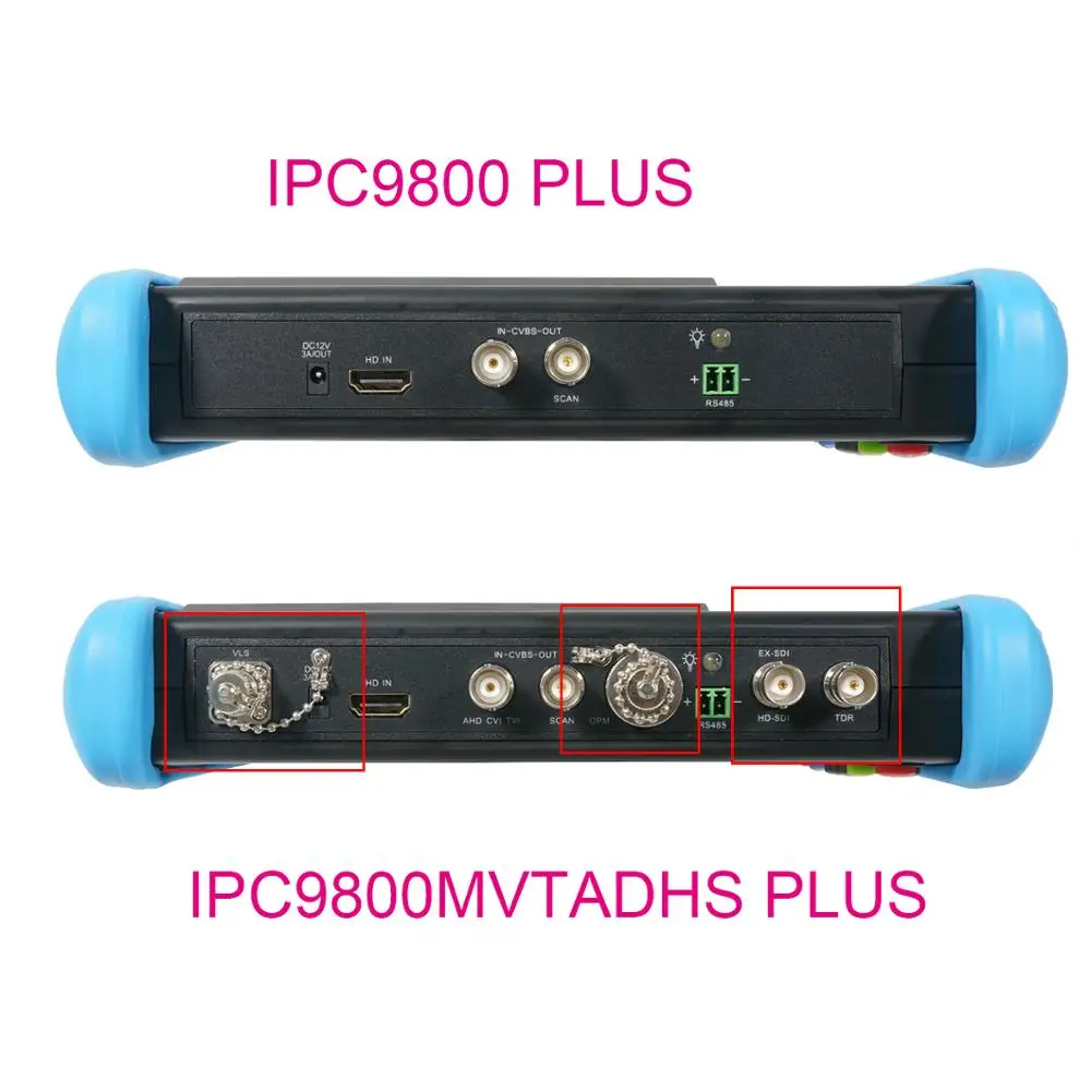 Тестер IP камеры видеонаблюдения IPC9800 Plus 4K H.265/H.264 8 Мп TVI CVI AHD SDI CVBS монитор с TDR