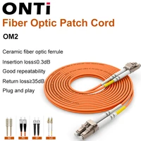 onti 1000mbps multimode lc lc fiber patch cord fiber patch cable upc lc st mm optical fiber jumper duplex om2 3m 10m 30m