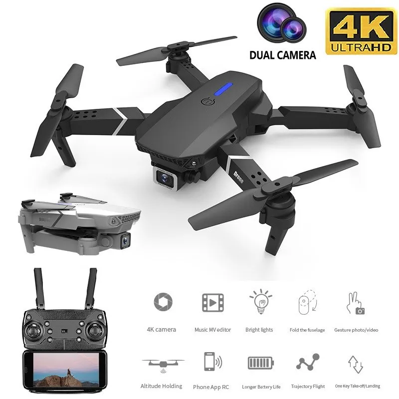 2020 Новинка Квадрокоптер E525 WI FI FPV Дрон с Широкий формат HD 4K 1080P Камера удержания
