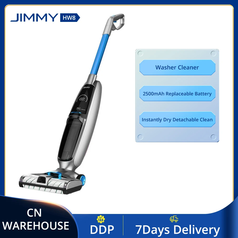 

JIMMY PowerWash HW8 Cordless Dry Wet Smart Vacuum Washer Cleaner 7000Pa Suction 2500mAh Replaceable Battery Instantly Dry